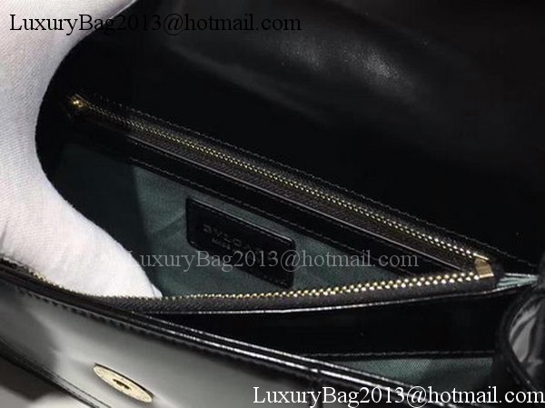 BVLGARI Medium Shoulder Bag Calfskin Leather BG2281 Black