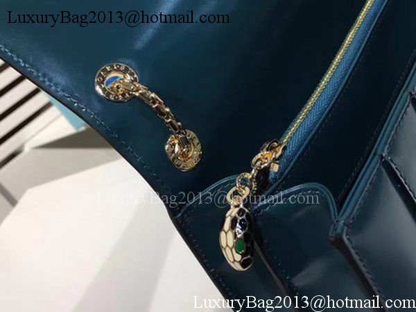 BVLGARI Medium Shoulder Bag Calfskin Leather BG2281 Blue