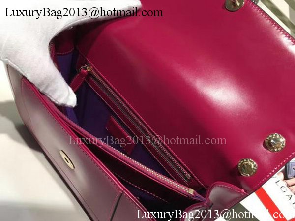BVLGARI Medium Shoulder Bag Calfskin Leather BG2281 Purple
