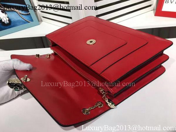 BVLGARI Medium Shoulder Bag Calfskin Leather BG2281 Red