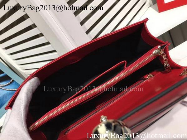 BVLGARI Medium Shoulder Bag Calfskin Leather BG2281 Red