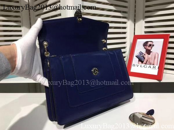 BVLGARI Medium Shoulder Bag Calfskin Leather BG2281 Royal