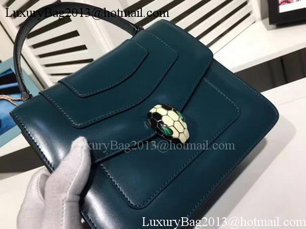 BVLGARI Serpenti Forever Bag Patent Leather BG2280 Blue