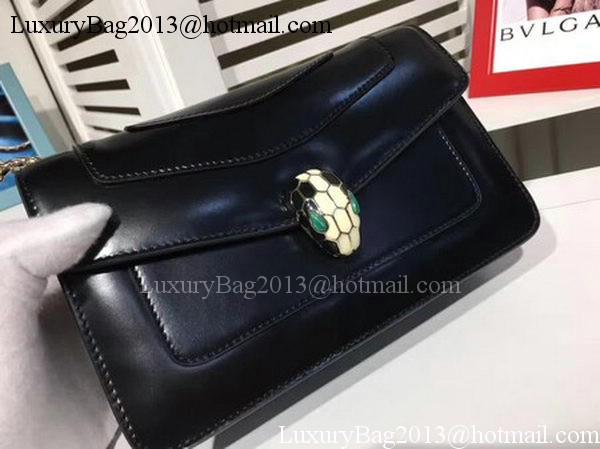 BVLGARI mini Shoulder Bag Calfskin Leather BG2282 Black