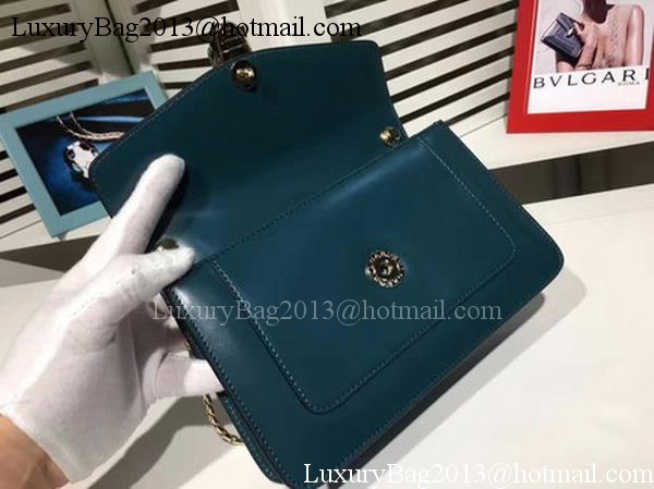BVLGARI mini Shoulder Bag Calfskin Leather BG2282 Blue