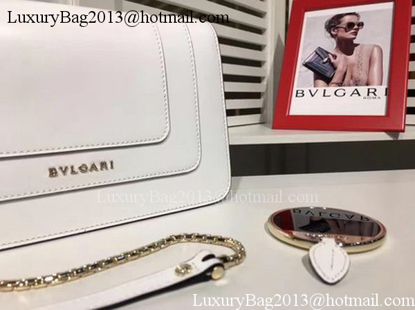 BVLGARI mini Shoulder Bag Calfskin Leather BG2282 White