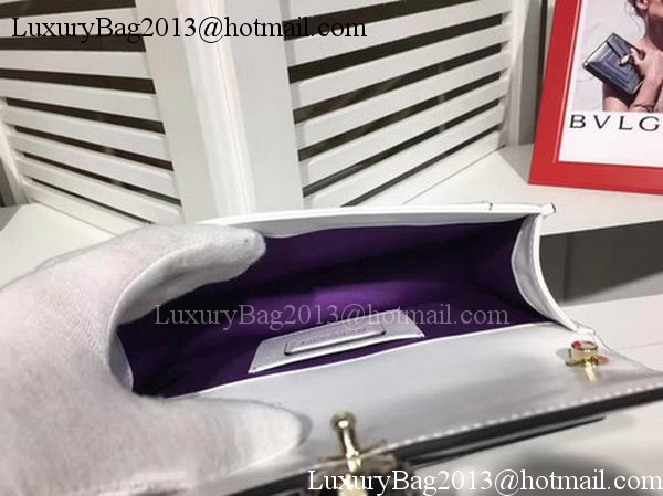 BVLGARI mini Shoulder Bag Calfskin Leather BG2282 White