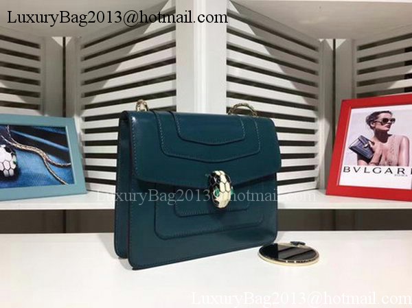 BVLGARI mini Shoulder Bag Calfskin Leather BG2283 Blue