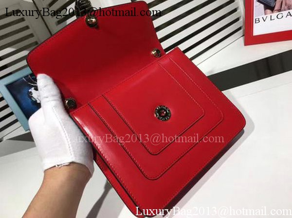 BVLGARI mini Shoulder Bag Calfskin Leather BG2283 Red