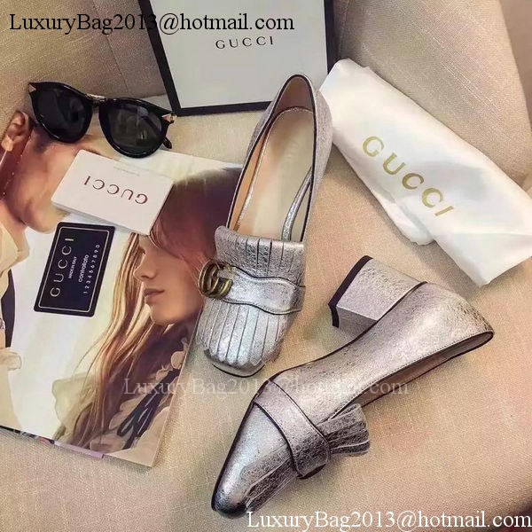 Gucci Casual Shoes Leather GG1127 Silver