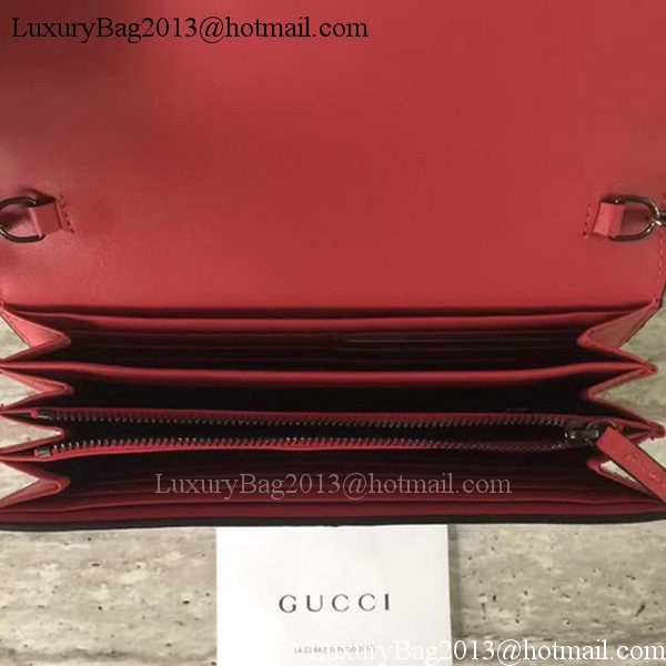 Gucci Dionysus GG Supreme Canvas Shoulder Bag 409340 Red