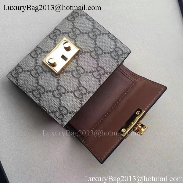 Gucci GG Supreme Canvas Padlock Wallet 453155 Black