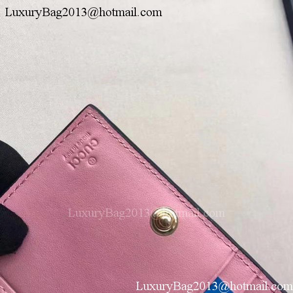 Gucci Signature Leather Padlock Wallet 453155 Pink