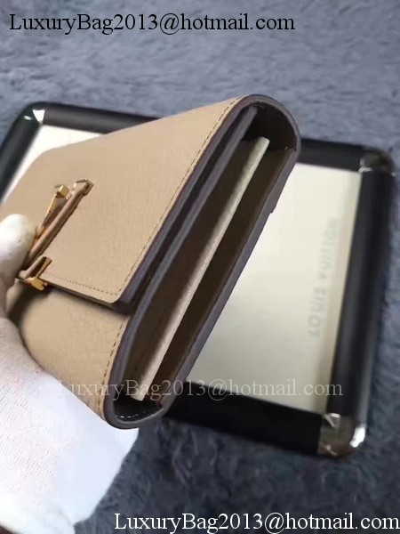 Louis Vuitton Calfskin Leather CAPUCINES WALLET M61249 Grey
