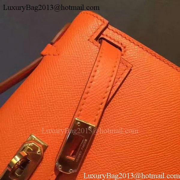 Hermes Kelly 22cm Tote Bag Original Leather KL22 Orange