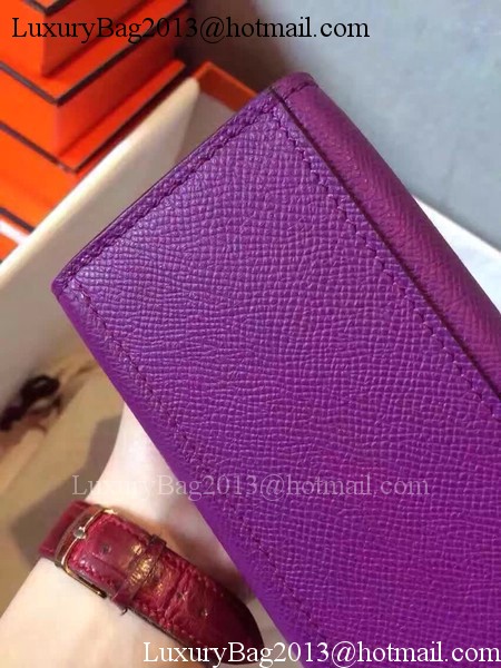 Hermes Kelly 22cm Tote Bag Original Leather KL22 Purple