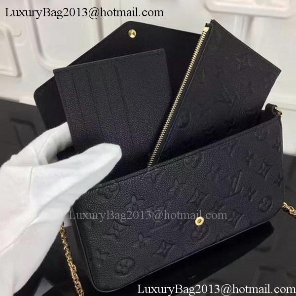 Louis Vuitton Monogram Empreinte POCHETTE FELICIE M64065 Black