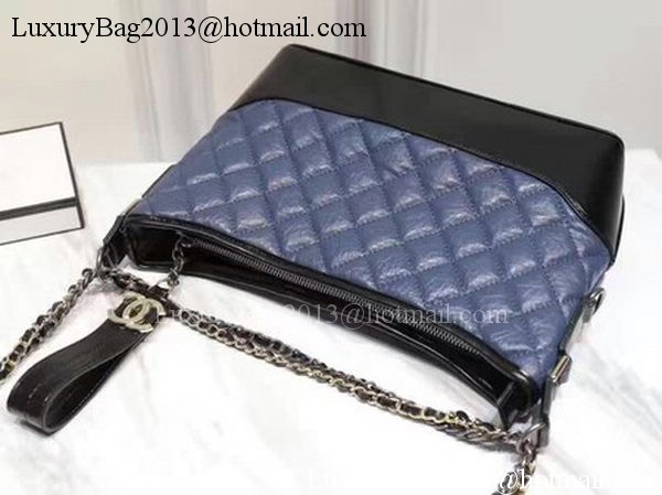 Chanel Medium Shoulder Bag Sheepskin Leather A93826 Blue