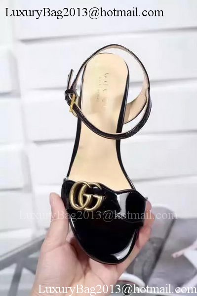 Gucci 80mm Sandal Patent Leather GG1139 Black