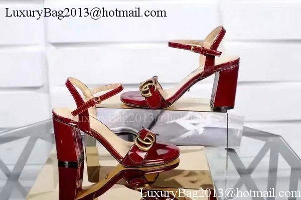 Gucci 80mm Sandal Patent Leather GG1139 Red