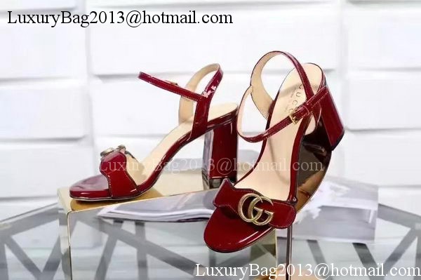 Gucci 80mm Sandal Patent Leather GG1139 Red