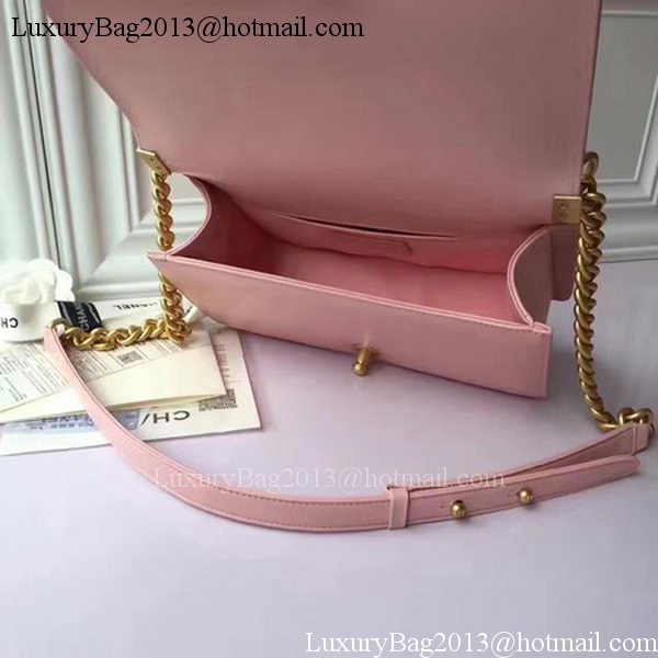 Boy Chanel Flap Shoulder Bag Original Sheepskin Leather A67086 Pink