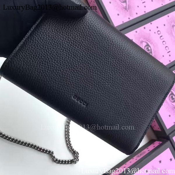 Gucci Dionysus Leather mini Chain Bag 401231 Black