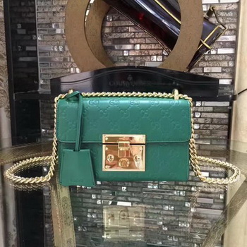 Gucci Padlock Gucci Signature Mini Shoulder Bag 409487 Green