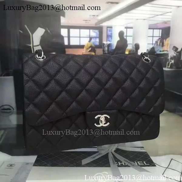Chanel Classic Top Flap Bag Original Deerskin Leather CHA5212 Black