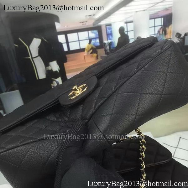 Chanel Classic Top Flap Bag Original Deerskin Leather CHA5212 Black