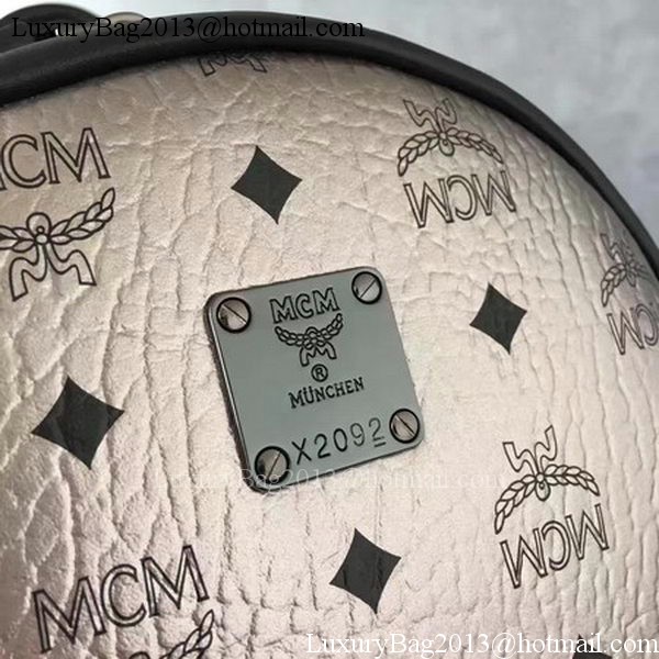 MCM Medium Top Studs Backpack MCM0039 Silver