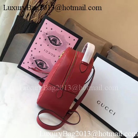Gucci GG Marmont Quilted Leather Backpack 476671 Red