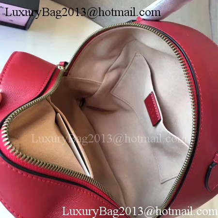 Gucci GG Marmont Quilted Leather Backpack 476671 Red