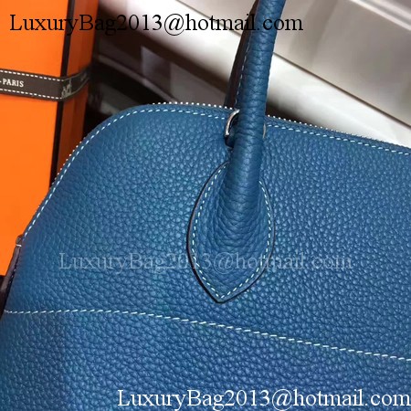 Hermes Bolide 31CM Calfskin Leather Tote Bag B3302 Blue