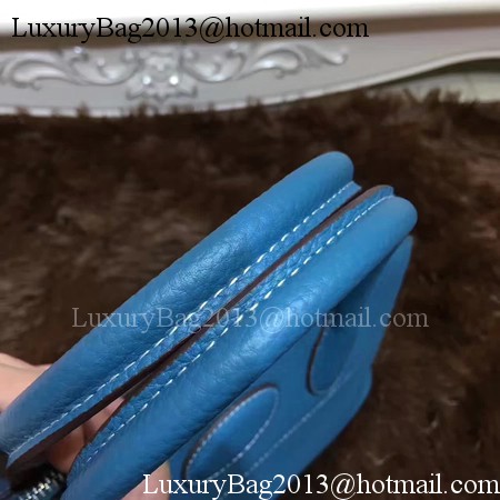 Hermes Bolide 31CM Calfskin Leather Tote Bag B3302 Blue