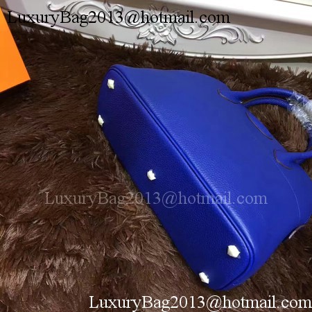 Hermes Bolide 31CM Calfskin Leather Tote Bag B3302 Royal