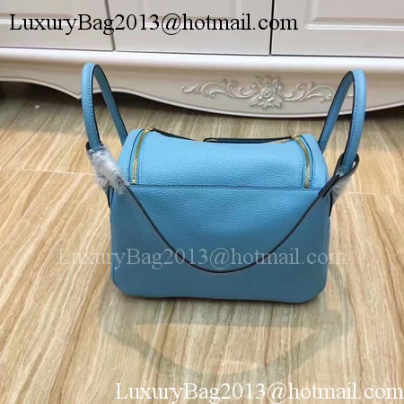 Hermes Lindy 30CM Original Leather Shoulder Bag LD30 Blue&Green