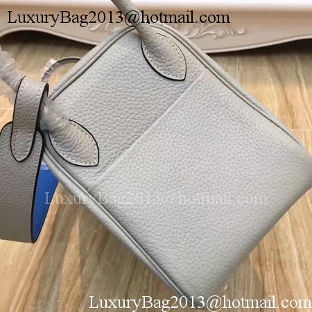 Hermes Lindy 30CM Original Leather Shoulder Bag LD30 Grey&Blue