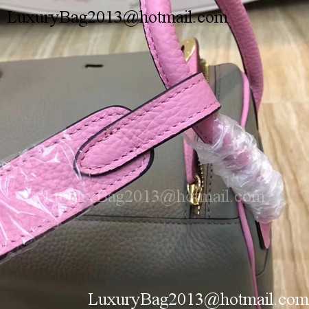 Hermes Lindy 30CM Original Leather Shoulder Bag LD30 Grey&Pink
