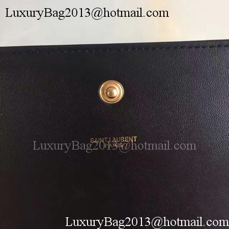 Saint Laurent mini Croco Leather Cross-body Shoulder Bag 360458 Black