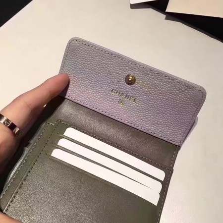 Boy Chanel Matelasse Bi-Fold Wallet Cannage Pattern CHA5261 Grey