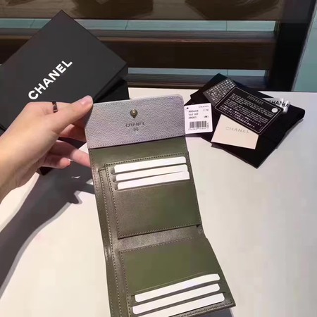 Boy Chanel Matelasse Bi-Fold Wallet Cannage Pattern CHA5261 Grey