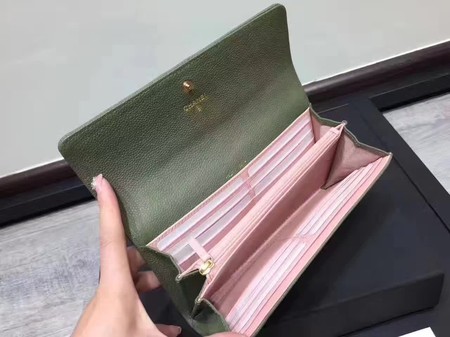 Chanel Boy Matelasse Long Wallet Cannage Pattern CHA5263 Green