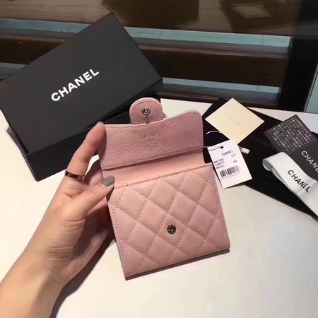 Chanel Tri-Fold Wallet Cannage Pattern Leather CHA5262 Pink Chanel Tri-Fold Wallet Cannage Pattern Leather CHA5262 Pink