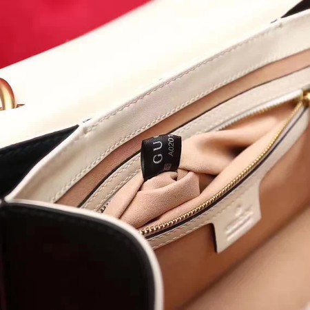 Gucci Queen Margaret Leather Top Handle Bag 476541 Black
