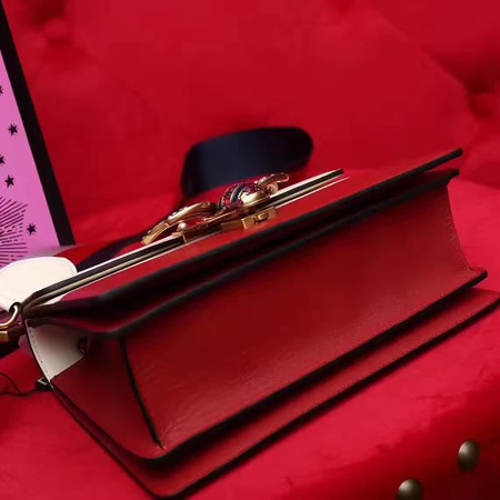 Gucci Queen Margaret Leather Top Handle Bag 476541 Red