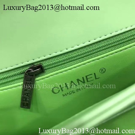 Chanel Classic Top Handle Bag Original Sheepskin Leather A92991 Green
