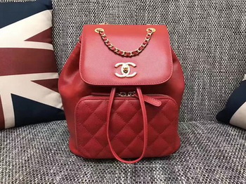 Chanel Original Leather Backpack CHA2590 Red