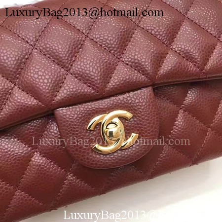 Chanel mini Classic Flap Bag Original Cannage Pattern A1116 Wine