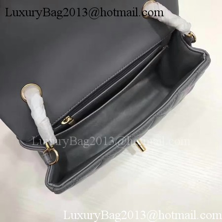 Chanel mini Classic Flap Bag Original Sheepskin Leather A1116 Grey